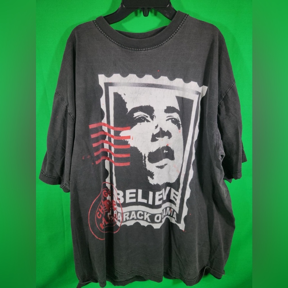 Vintage ‘Barack Obama’ T-Shirt Front And Back Graphic Size 2XL